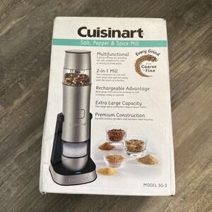 Cuisinart SG-3 Rechargeable Salt, Pepper, and Spice Mill   NEW IN BOX